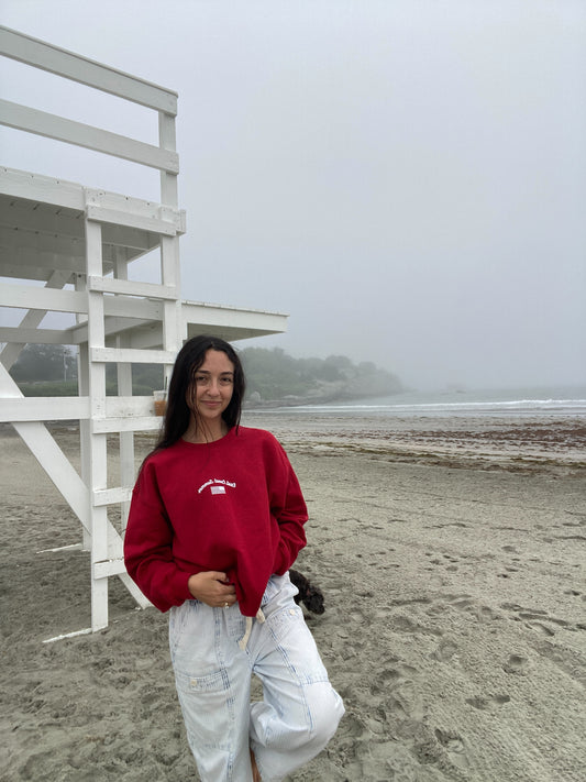 East Coast Summer Vintage Cherry Red American Flag