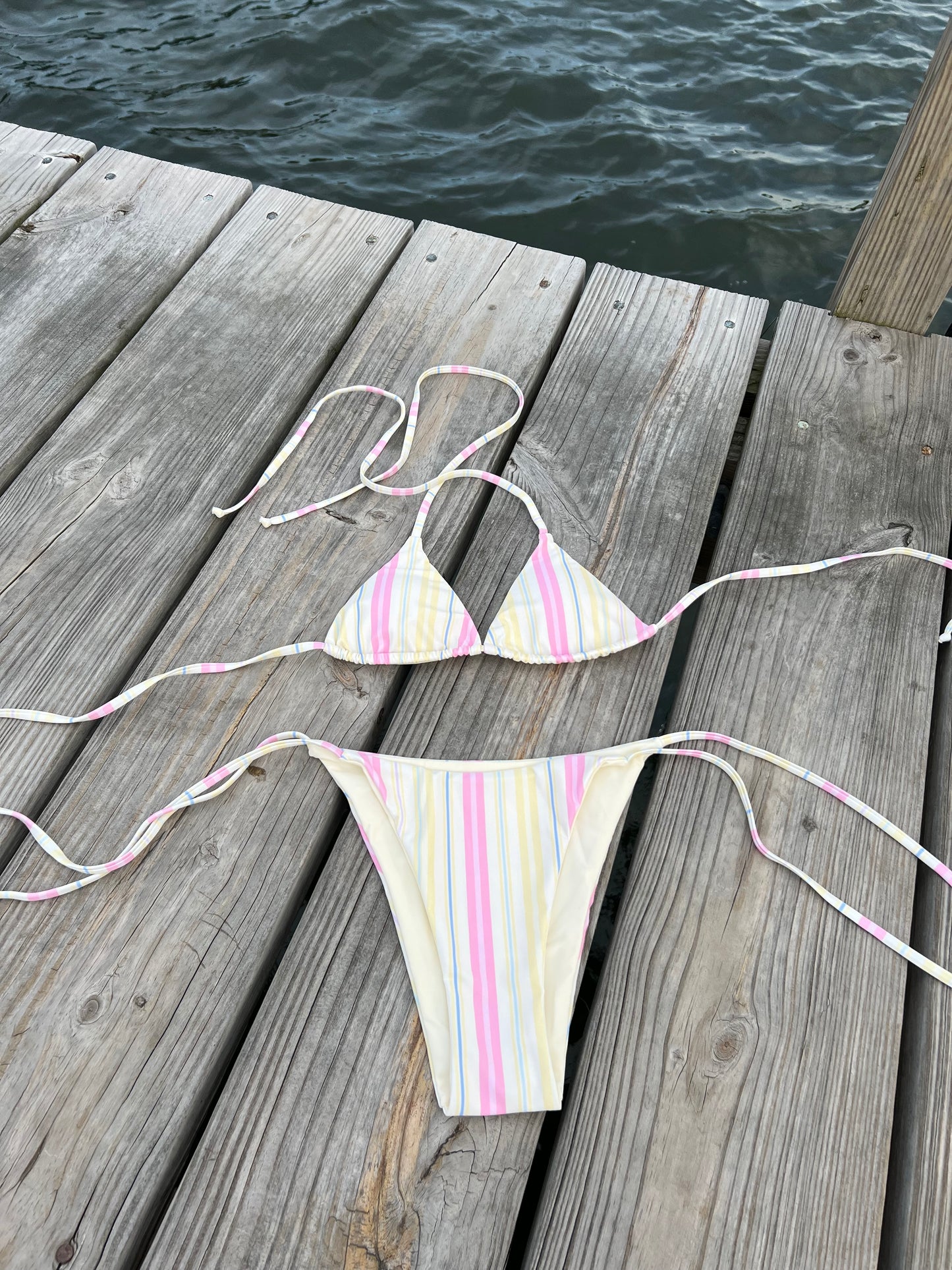 Butter Yellow Stripe Set