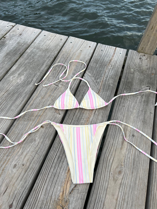 Butter Yellow Stripe Set
