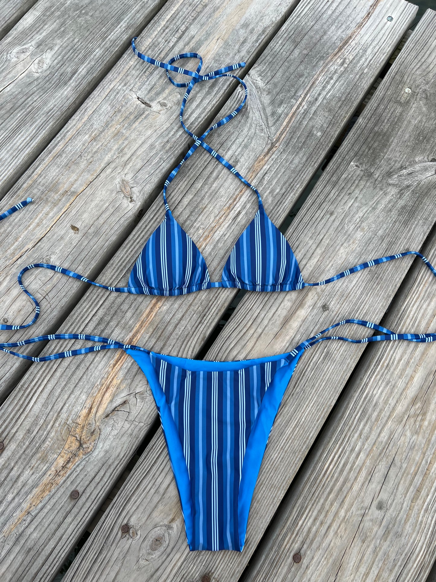 Navy Blue Stripe Set